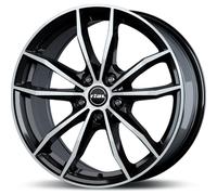 Cerchi in lega RIAL X12X 20" 9J 5x112 ET 35 66.5 DIAMANT SCHWARZ FRONTPOLIERT