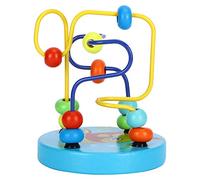 Cerchi Intorno Perline Puzzle Mini Rotondo in Legno Giocattolo per l'Apprendimento Precoce Materiale Scolastico Educativo per Bambini Genitori Legno Acciaio 10,6 cm 4,2 pollici