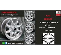 Cerchi lega minilite 5,5j 15 pollici Triumph TR2 TR6 4x114,3 4x4,5 WHEELS FELGEN