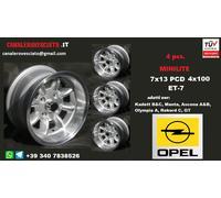Cerchi Minilite 7j 13 4x100 ET-7 OPEL Kadett Manta Ascona Olympia Rekord felgen