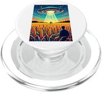 Cerchi nel grano - Messaggio nel campo UFO alien vintage PopSockets PopGrip per MagSafe