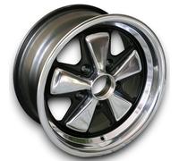 Cerchi Neri 5 Razze Design 72 Per Porsche 914/6 7x15 ET 23,3
