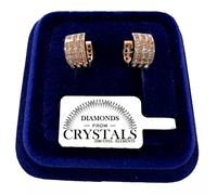 Cerchi Orecchini 12/6 pl. oro Duo 18K con Cristalli Swarovski Uomo Donna 4/22