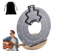 Cerchi per chitarra a quinta ruota, ruota per accordi per utensili per melodia in lega di alluminio,Disco per teoria musicale per chitarra con accordi con supporto | Cerchi precisi qui