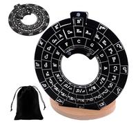 Cerchi per chitarra della quinta ruota, ruota per corda per strumenti melodia in alluminio - Disco per teoria musicale per chitarra Chord Wheel con supporto per supporto | Cerchi di quarti Strumento