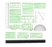 Cerchi righello stencil geometrico modello righelli modelli stencil misurazione stencil misurazione materiale scolastico