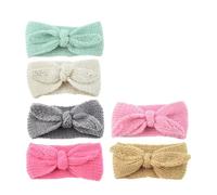 Cerchietti Crochet per Bambina Nastro, 6 Pezzi Turbante Caldo Inverno | Lana Morbida e Calda, Design a Trecce Country, Mantiene le Orecchie al Caldo, per Neonate