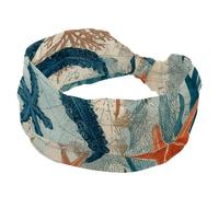 Cerchietti da donna a forma di stella marina intrecciata, morbida fascia elastica per capelli, accessorio per capelli