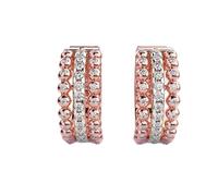 Cerchietti Dewy in argento sterling 925 | Placcatura in oro rosa | N. pietra: 66 | Dimensioni gemma: 0,01-0,10 mm | Peso: 0,47 crt | Forma: rotonda | 8,594 grammi |LKE_R_00135