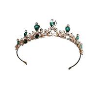 Cerchietti for capelli a corona, diademi da concorso for principesse(Green)