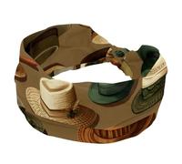 Cerchietti larghi da donna, cappelli da cowboy in stile occidentale, senza cuciture, comodi, con nodo, turbante antiscivolo, fascia elastica per la testa, accessori per capelli alla moda