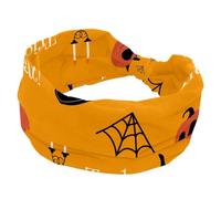 Cerchietti larghi per capelli da donna con cappello a zucca di Halloween, per fare dolcetto o scherzetto, fasce elastiche per capelli antiscivolo, turbante per allenamento, yoga, sport, corsa