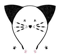 Cerchietti Leopardo e Gemme Adesivi, Cerchietto Halloween Gatto, Cerchietto con Corna da Gatto, Accessori Costume Cosplay di Halloween Carnevale per Ragazze Donna (A)
