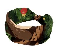 Cerchietti morbidi e larghi con bradipo in stile cartone animato sull'albero di Natale, turbante da donna, fascia con nodo attorcigliato, fascia elastica, accessori per capelli alla moda