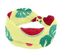 Cerchietti morbidi e larghi, fascia per capelli da donna, con foglie di anguria, fragola, giallo ciliegia, antiscivolo, per yoga, fitness, viaggi, palestra, accessori per capelli