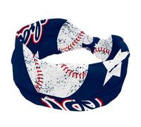 Cerchietti morbidi e larghi, fascia per capelli da donna, con stelle da baseball, antiscivolo, per yoga, fitness, viaggi, palestra, accessori per capelli