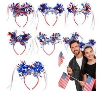 Cerchietti patriottici | 6 fasce per capelli per il 4 luglio, decorazioni per per il giorno della memoria, il lavoro per il giorno della memoria, festa del lavoro, compleanno, decorazione