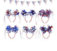 Cerchietti patriottici, colore rosso, bianco e blu, decorazioni per bomboniere, design classico per festa della memoria, festa del lavoro, festa di compleanno, decorazione di nozze