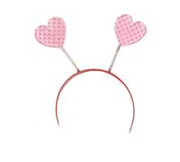 Cerchietti per capelli a forma di cuore eleganti glitterati con molla antiscivolo accessori per lo styling dei capelli Fasce per capelli da concerto di