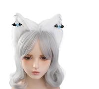 Cerchietti per capelli con orecchie di gatto con occhio e fiocco, per gli appassionati di film, in peluche, per adolescenti e adulti