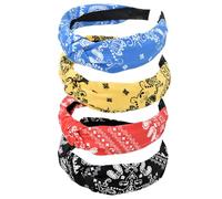 Cerchietti per capelli da donna Alice Bands Bellezza per adulti Forcine per capelli larghe con nodo superiore turbante fascia per capelli antiscivolo copricapo elastici per capelli accessori per