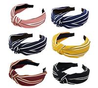 Cerchietti per capelli da donna Alice Bands Bellezza per adulti Forcine per capelli larghe con nodo superiore turbante fascia per capelli antiscivolo copricapo elastici per capelli accessori per