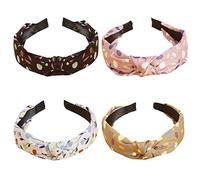 Cerchietti per capelli da donna Alice Bands Bellezza per adulti Forcine per capelli larghe con nodo superiore turbante fascia per capelli antiscivolo copricapo elastici per capelli accessori per