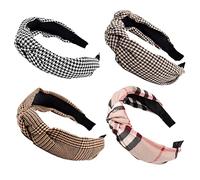 Cerchietti per capelli da donna Alice Bands Bellezza per adulti Forcine per capelli larghe con nodo superiore turbante fascia per capelli antiscivolo copricapo elastici per capelli accessori per