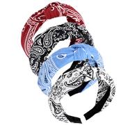 Cerchietti per capelli da donna Alice Bands Bellezza per adulti Forcine per capelli larghe con nodo superiore turbante fascia per capelli antiscivolo copricapo elastici per capelli accessori per