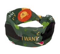 Cerchietti per capelli da donna, alla moda, larghi, incrociati, elastici, colorati, motivo con animali, parole, sudore, sport, allenamento, turbante