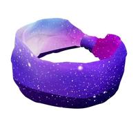 Cerchietti per capelli da donna, colore viola cielo stellato, alla moda, larga, fascia elastica per la testa, fascia per il sudore, sport, allenamento, turbante