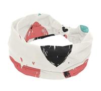 Cerchietti per capelli da donna, con motivo a cuore, morbidi e larghi, antiscivolo, elastici per il sudore, per yoga, allenamento, bandana con nodo incrociato