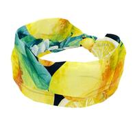 Cerchietti per capelli da donna, con motivo a fiori e limoni, con nodo attorcigliato, per yoga, allenamento, morbido, elastico, accessori per capelli alla moda