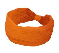 Cerchietti per capelli da donna, con ragnatela arancione, fascia larga annodata per yoga, allenamento, morbida fascia elastica, accessori per capelli alla moda
