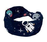 Cerchietti per capelli da donna, con razzo spaziale, pianeta, blu navy, fascia larga, annodata, per yoga, allenamento, fascia morbida elastica, accessori per capelli alla moda