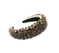 Cerchietti per capelli da donna con strass per feste larghi accessori per capelli neri
