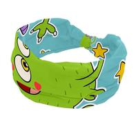 Cerchietti per capelli da donna, divertenti cartoni animati con stelle e mostro, fascia larga annodata per yoga, allenamento, morbida fascia elastica, accessori per capelli alla moda