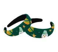 Cerchietti per capelli da donna e ragazza, confezione da 2 cerchietti imbottiti con scritta Merry Christmas Snowman Cane-548 Fashion Thick Wide Hair Hoop Velvet Hair Hoops Accessori per capelli