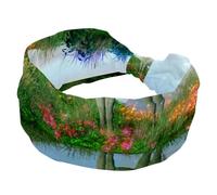 Cerchietti per capelli da donna, fantasia con unicorno, alla moda, larga, elastica, per sudore, sport, allenamento, turbante