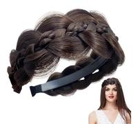 Cerchietti per capelli da donna, fascia intrecciata con denti | Parrucca intrecciata a lisca di pesce | Trecce ad alta elasticità | Fascia per capelli intrecciata | per capelli per ragazze e