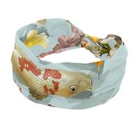 Cerchietti per capelli da donna, Koi Fish in the Pond, alla moda, larga, fascia elastica per la testa, fascia per il sudore, sport, allenamento, turbante