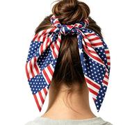 Cerchietti per capelli da donna, morbidi e patriottici, elastici per capelli per il 4 luglio, per viaggi, vacanze, attività all'aperto, indipendenza, vacanze, interni