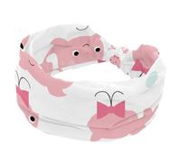 Cerchietti per capelli da donna, rosa, con balena, larga, elastica, antiscivolo, fascia per il sudore, fascia per la testa per yoga, allenamento, sport, palestra, corsa, fitness
