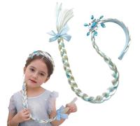 Cerchietti per capelli da principessa, Parrucche lunghe intrecciate da principessa, treccia con capelli lunghi, Parrucca Bionda Lunghe Trecce Capelli, per Festa di Compleanno Costume Cosplay