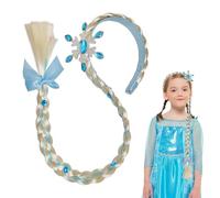 Cerchietti per capelli da principessa, parrucche principessa intrecciate, Parrucca Rapunzel Bambina, treccia con capelli lunghi, per cosplay, ragazze, principessa, accessorio per vestire (1PCS)