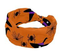 Cerchietti per capelli da strega di Halloween, da donna, elastici, accessori per capelli, ampia e morbida, per yoga, allenamento, sport, corsa, viaggi