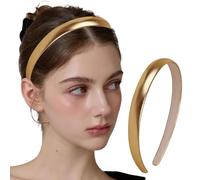 Cerchietti per Capelli Donna, Fasce Capelli Cerchietto Capelli Ragazze Elegante Antiscivolo Headband Alla Moda Fascia Capelli Bambina Accessori per Lo Styling dei Capelli Feste Vacanze (Oro)