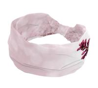 Cerchietti per capelli per donne e ragazze, fascia larga con motivo floreale e scritta "Nature is Beautiful", a turbante con nodo, antiscivolo, per yoga, allenamento, corsa