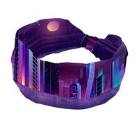 Cerchietti per donne e ragazze, fascia larga e morbida, elastica con nodi, stile moderno, città, paesaggio, moda, sport, per allenamento, yoga, palestra, corsa