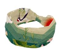 Cerchietti per donne e ragazze, fascia larga morbida, elastica con nodo, con corona rossa, alla moda, fascia per capelli sportiva per allenamento, yoga, palestra, corsa